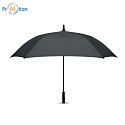 Windproof square umbrella black with logo print 2