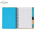 SMILE notebook and pen set, blue, logo print 2