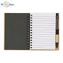 SMILE notebook and pen set, black, logo print 2