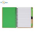 SMILE notebook and pen set, green, logo print 2