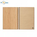 Ring-bound bamboo notebook A5, logo print 3