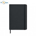 Recycled notebook A5 with logo print, black 2