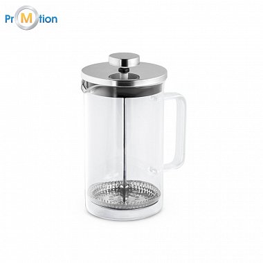94237 JENSON. 600 ml sklenený kávovar Silver