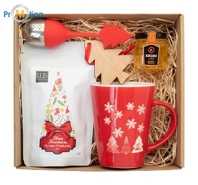 Tea gift set with logo print