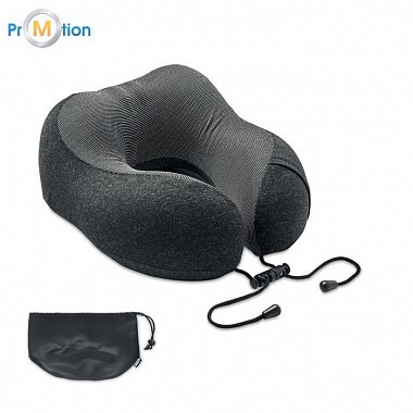 Travel pillow from RPET, logo print