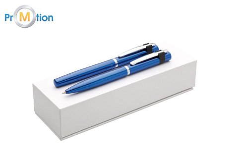 ELEGA metal pen set BP+RP blue, logo print
