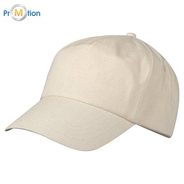 Cap made of organic cotton beige 1, logo print