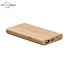 Bamboo power bank with a capacity of 4000 mAh, logo print