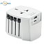 Skross MUV USB A/C travel adapter, white, logo print