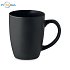 Two-tone ceramic mug 290 ml, black, logo print