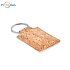 Rectangular cork keychain, logo print