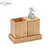 3-piece bamboo bathroom set, logo print