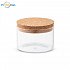 Glass container 700 ml, cork, logo print