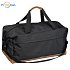 Sport bag from RPET with cork bottom, black 1 logo print