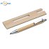 LAKIMUS fountain pen/pencil without lead made of bamboo in a case, beige, logo print