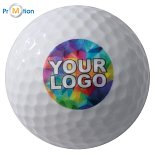 Golf balls with logo print