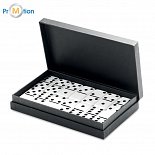Domino game set with logo print
