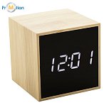 bamboo alarm clock, clock with logo printing