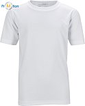 James & Nicholson | JN 358K - Športové detské reklamné tričko biele