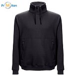 Unisex hooded sweatshirt black with logo print