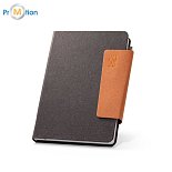 TAGORE. Diary A5 daily black recycled leather
