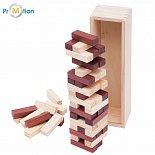TOWER wooden game, brown with logo