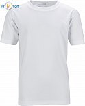 James & Nicholson | JN 358K - Športové detské reklamné tričko biele