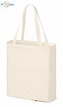Collapsible cotton shopping bag with print