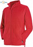 Stedman | Active Fleece Jacket - Pánská fleecová bunda scarlet red