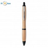 Guľôčkové pero z bambusu s tlačou loga