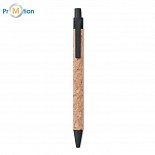 Ball pen from cork and wheat straw