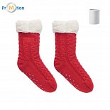 Non-slip socks M, logo print, red
