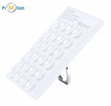 Plastic power bank with suction cups 2000mAh, white, logo print