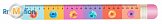 24 cm pencil-shaped ruler with its own graphics