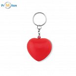 Keyring with antistress heart