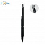 Ballpoint pen made of recycled aluminum, logo print, black