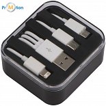 Set of USB cables in a box