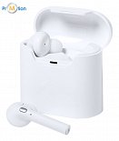 Bluetooth headphones with charger white, logo printing