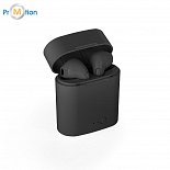 Wireless bluetooth headphones black, logo printing