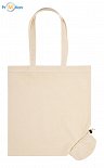 Foldable cotton shopping bag with print