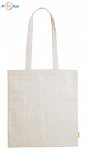 Cotton shopping bag with natural white print