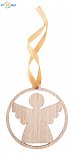 Christmas wood ornament with logo imprint