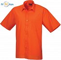 Premier | PR202 - Popelínová košile s krátkým rukávem orange