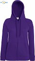 F.O.L. | Lady-Fit LW Hooded Sweat Jacket - Dámská mikina s kapucí purple