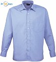 Premier | PR200 - Popelínová košile s dlouhým rukávem mid blue