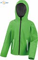 Result | R224JY - Dětská softshellová bunda s kapucí vivid green/black