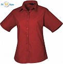 Premier | PR302 - Ladies poplin shirt with short sleeves