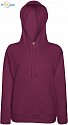 F.O.L. | Lady-Fit Lightweight Hooded Sweat - Dámská mikina s kapucí burgundy