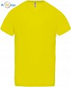 Kariban ProAct | PA476 - Pánské sportovní tričko s V výstřihem fluorescent yellow