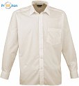 Premier | PR200 - Popelínová košile s dlouhým rukávem natural